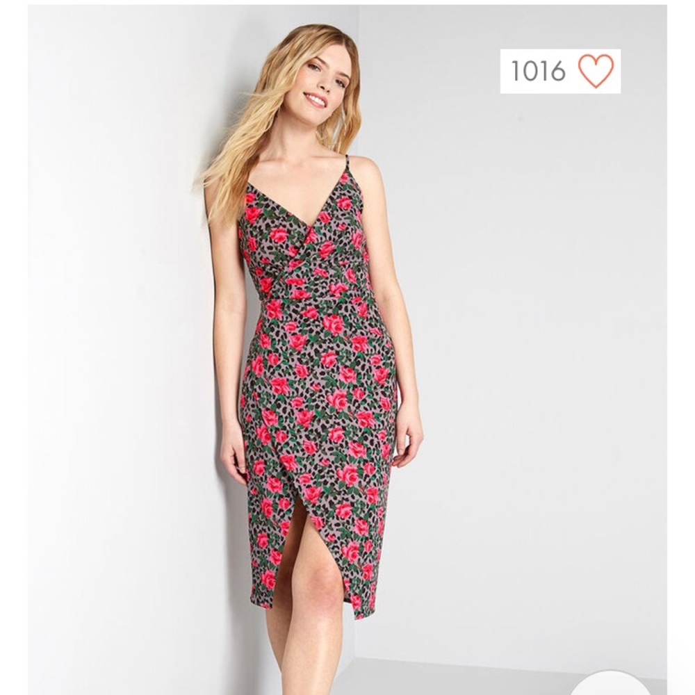 NWT Betsy Johnson Leopard Floral Dress